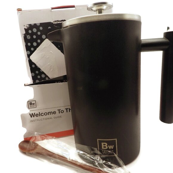 Barista Warrior Coffee Maker French Press Thermometer Insulated Coffee Press - Picture 1 of 8